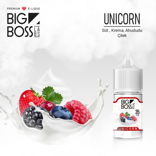 Big Boss Unicorn 30 ML Salt Likit  en uygun fiyatlar ile ozelbuhar.coda! Big Boss Unicorn 30 ML Salt Likit özellikleri, fiyatı, incelemesi, yorumları ve taksit seçenekleri için hemen tıklayın!