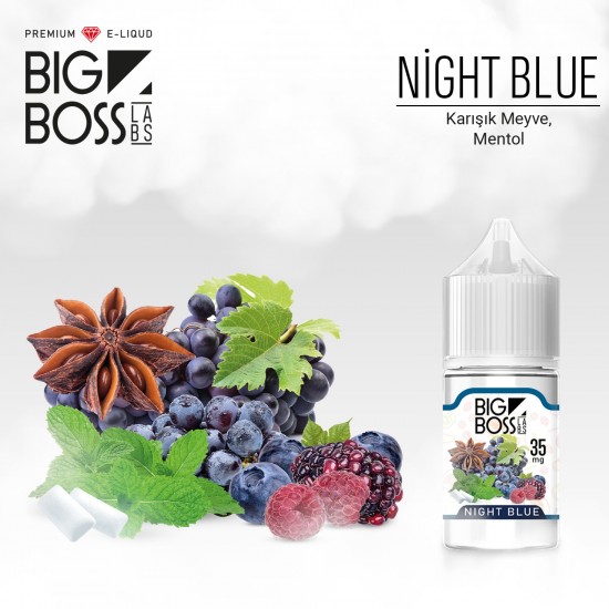 Big Boss Night Blue 30 Ml Likit  en uygun fiyatlar ile ozelbuhar.coda! Big Boss Night Blue 30 Ml Likit özellikleri, fiyatı, incelemesi, yorumları ve taksit seçenekleri için hemen tıklayın!