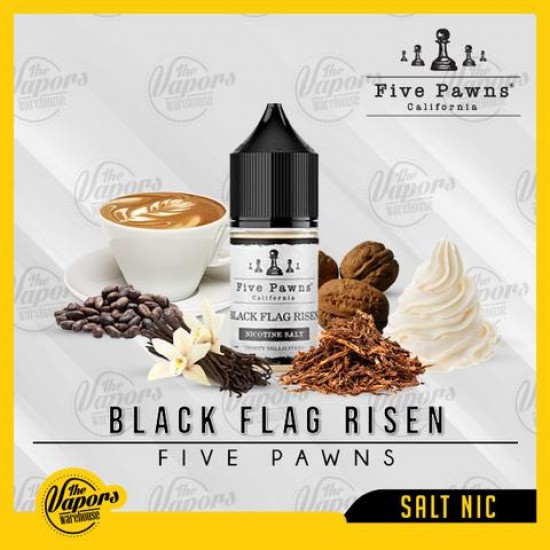 Five Pawns Black Flag Risen Salt 30ml Premium Likit  en uygun fiyatlar ile ozelbuhar.coda! Five Pawns Black Flag Risen Salt 30ml Premium Likit özellikleri, fiyatı, incelemesi, yorumları ve taksit seçenekleri için hemen tıklayın!