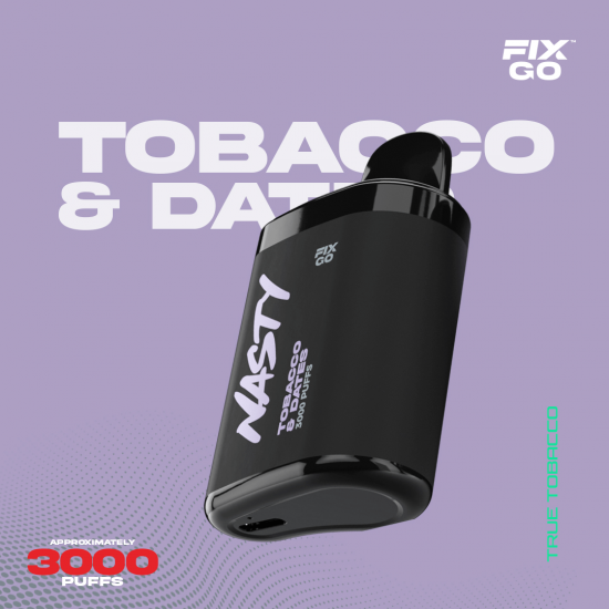 Nasty Fix Go 3000 Tabacco Dates  en uygun fiyatlar ile ozelbuhar.coda! Nasty Fix Go 3000 Tabacco Dates özellikleri, fiyatı, incelemesi, yorumları ve taksit seçenekleri için hemen tıklayın!