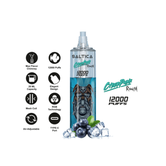 Saltica Cyberpunk 12000 Blueberry Ice  en uygun fiyatlar ile ozelbuhar.coda! Saltica Cyberpunk 12000 Blueberry Ice özellikleri, fiyatı, incelemesi, yorumları ve taksit seçenekleri için hemen tıklayın!