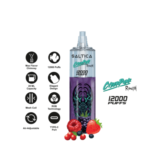 Saltica Cyberpunk 12000 Mixed Berry  en uygun fiyatlar ile ozelbuhar.coda! Saltica Cyberpunk 12000 Mixed Berry özellikleri, fiyatı, incelemesi, yorumları ve taksit seçenekleri için hemen tıklayın!