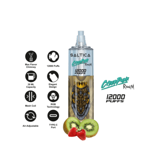 Saltica Cyberpunk 12000 Strawberry Kiwi  en uygun fiyatlar ile ozelbuhar.coda! Saltica Cyberpunk 12000 Strawberry Kiwi özellikleri, fiyatı, incelemesi, yorumları ve taksit seçenekleri için hemen tıklayın!