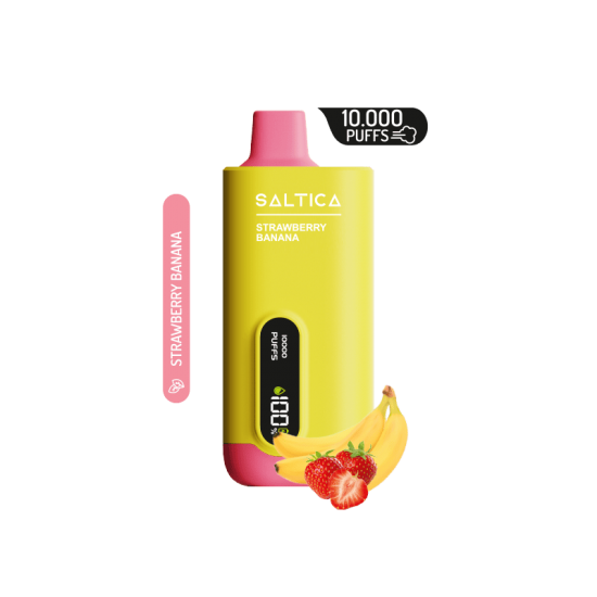 Saltica Strawberry Banana 10000 Çekim Ekranlı Dijital Kullan At Puff  en uygun fiyatlar ile ozelbuhar.coda! Saltica Strawberry Banana 10000 Çekim Ekranlı Dijital Kullan At Puff özellikleri, fiyatı, incelemesi, yorumları ve taksit seçenekleri için hemen tı