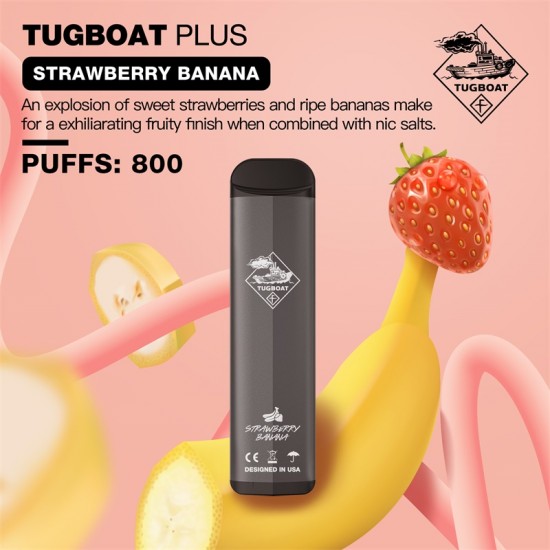 Tugboat Plus 800 Strawberry Banana  en uygun fiyatlar ile ozelbuhar.coda! Tugboat Plus 800 Strawberry Banana özellikleri, fiyatı, incelemesi, yorumları ve taksit seçenekleri için hemen tıklayın!