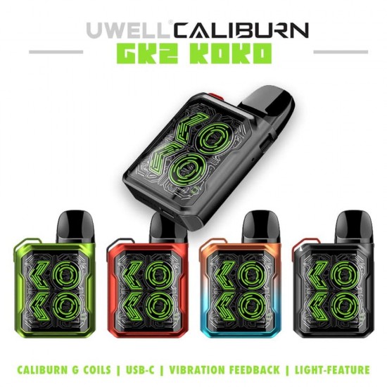 Uwell Caliburn Koko GK2 Pod  en uygun fiyatlar ile ozelbuhar.coda! Uwell Caliburn Koko GK2 Pod özellikleri, fiyatı, incelemesi, yorumları ve taksit seçenekleri için hemen tıklayın!